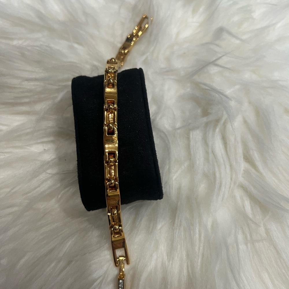 Vintage Swarovski Swan Baguette Bracelett - Picture 6 of 7